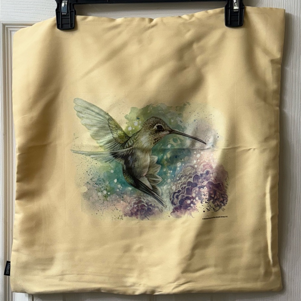 Hummingbird‎ handmade pillow case